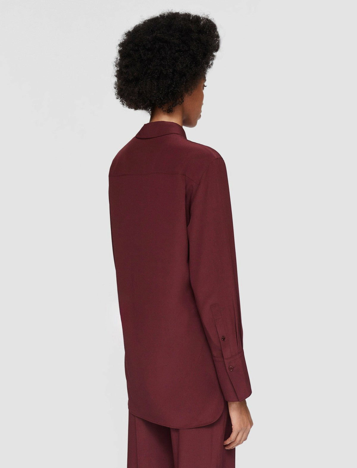 JOSEPH Fashion Women Joe Silk Crepe de Chine Blouse Merlot