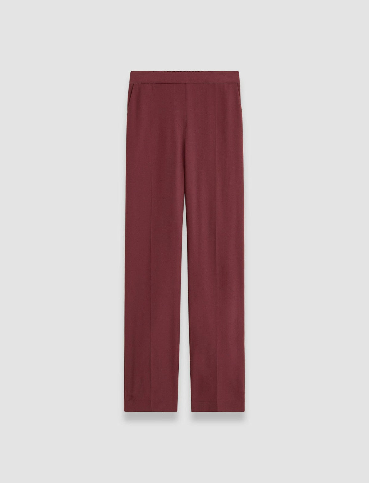 JOSEPH Fashion Women Silk Crepe de Chine Tova Trousers Merlot