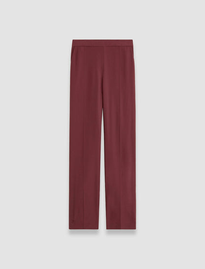 JOSEPH Fashion Women Silk Crepe de Chine Tova Trousers Merlot