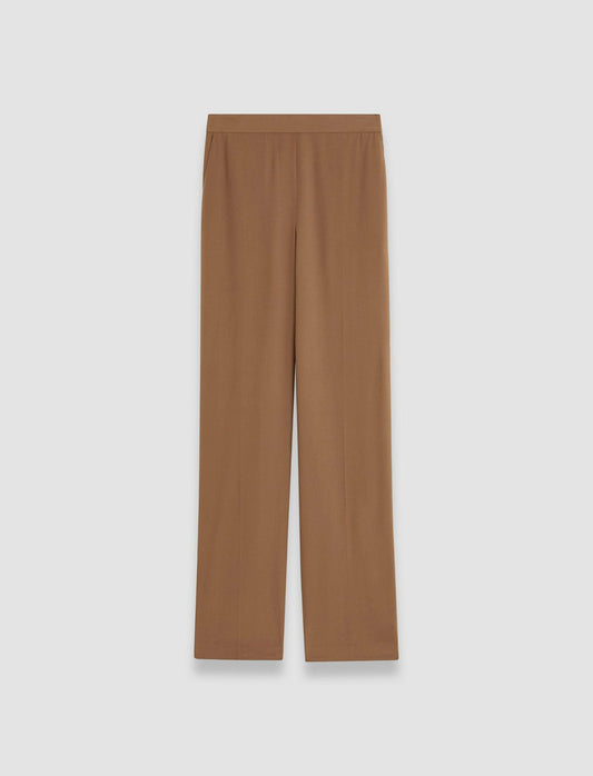 JOSEPH Fashion Women Silk Crepe de Chine Tova Trousers Arabica