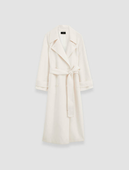 JOSEPH Fashion Women Double Face Cashmere Navarre Coat Ivory
