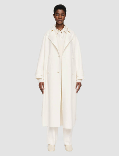 JOSEPH Fashion Women Double Face Cashmere Navarre Coat Ivory