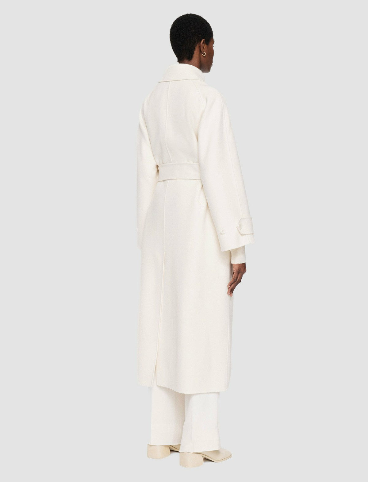 JOSEPH Fashion Women Double Face Cashmere Navarre Coat Ivory