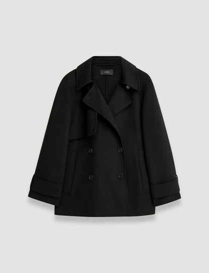 JOSEPH Fashion Women Double Face Cashmere Marne Coat Black