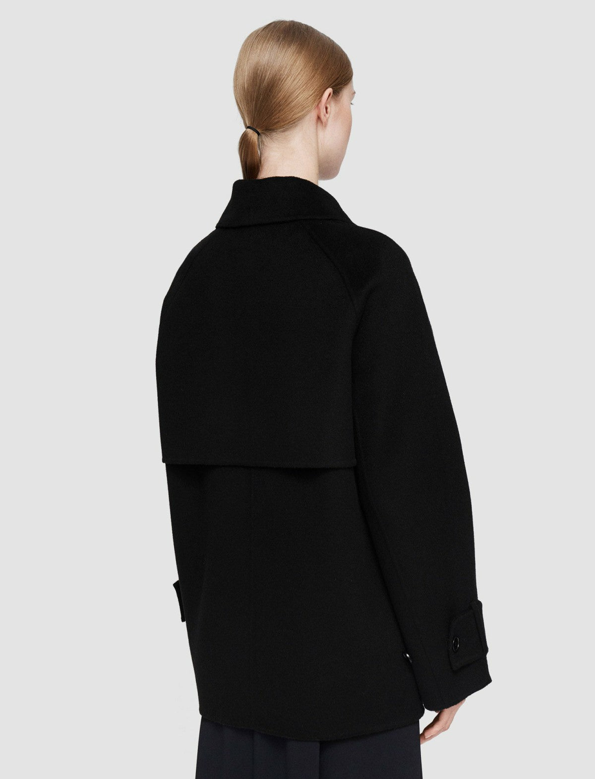 JOSEPH Fashion Women Double Face Cashmere Marne Coat Black