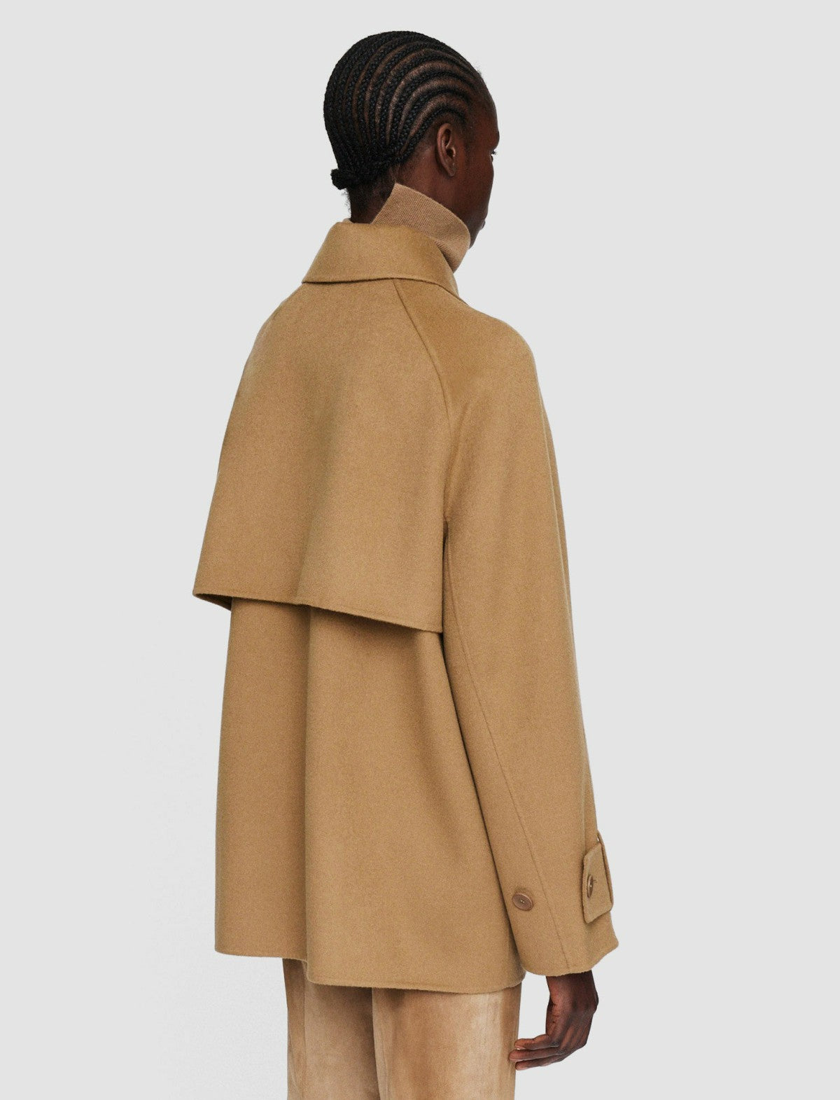 JOSEPH Fashion Women Double Face Cashmere Marne Coat Oak