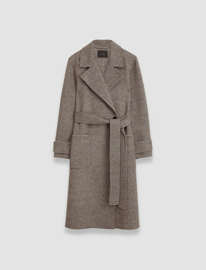 JOSEPH Fashion Women Double Face Dogtooth Arline Coat Arabica Combo