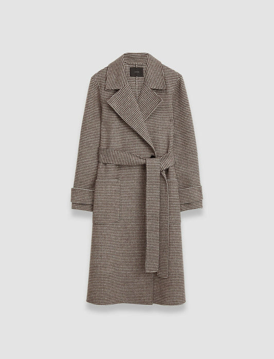 JOSEPH Fashion Women Double Face Dogtooth Arline Coat Arabica Combo