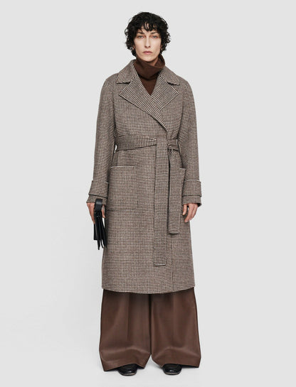 JOSEPH Fashion Women Double Face Dogtooth Arline Coat Arabica Combo