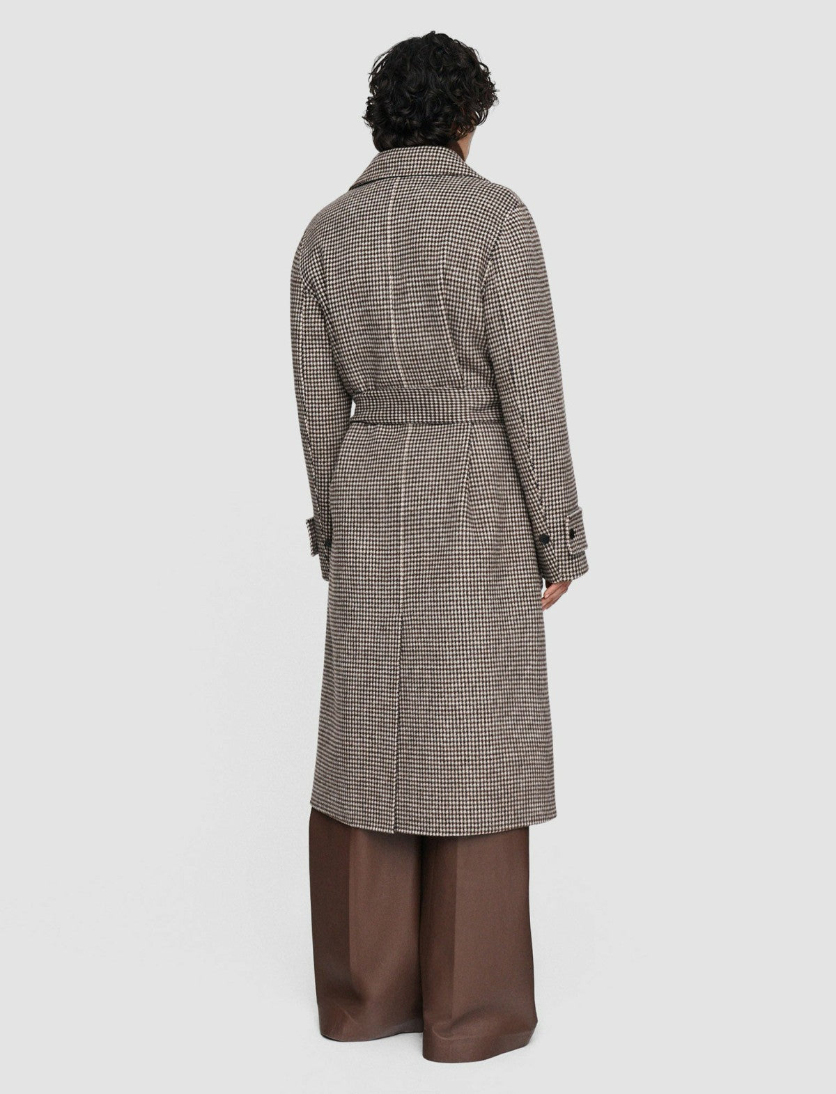 JOSEPH Fashion Women Double Face Dogtooth Arline Coat Arabica Combo