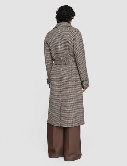 JOSEPH Fashion Women Double Face Dogtooth Arline Coat Arabica Combo