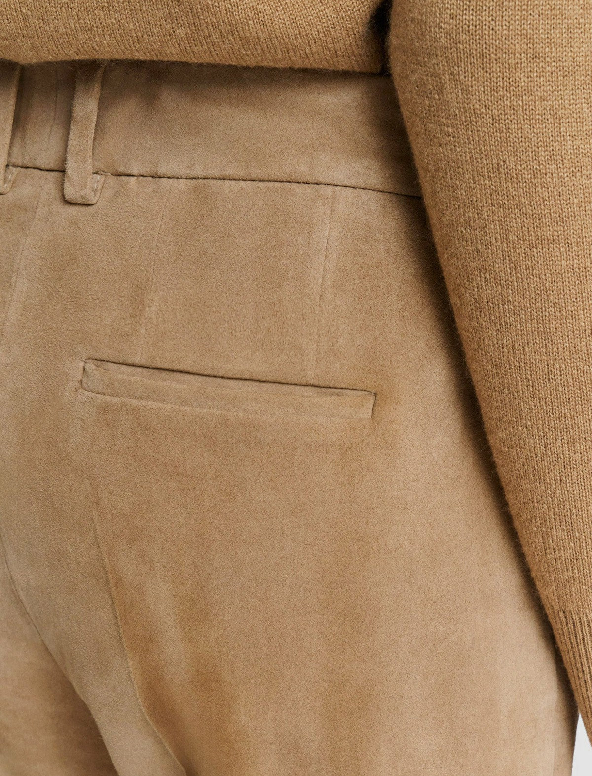 JOSEPH Fashion Women Coleman Leather Stretch Trousers Oak