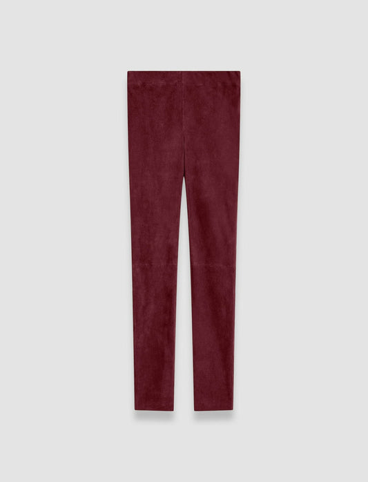 JOSEPH Fashion Women Suede Stretch Leggings Merlot