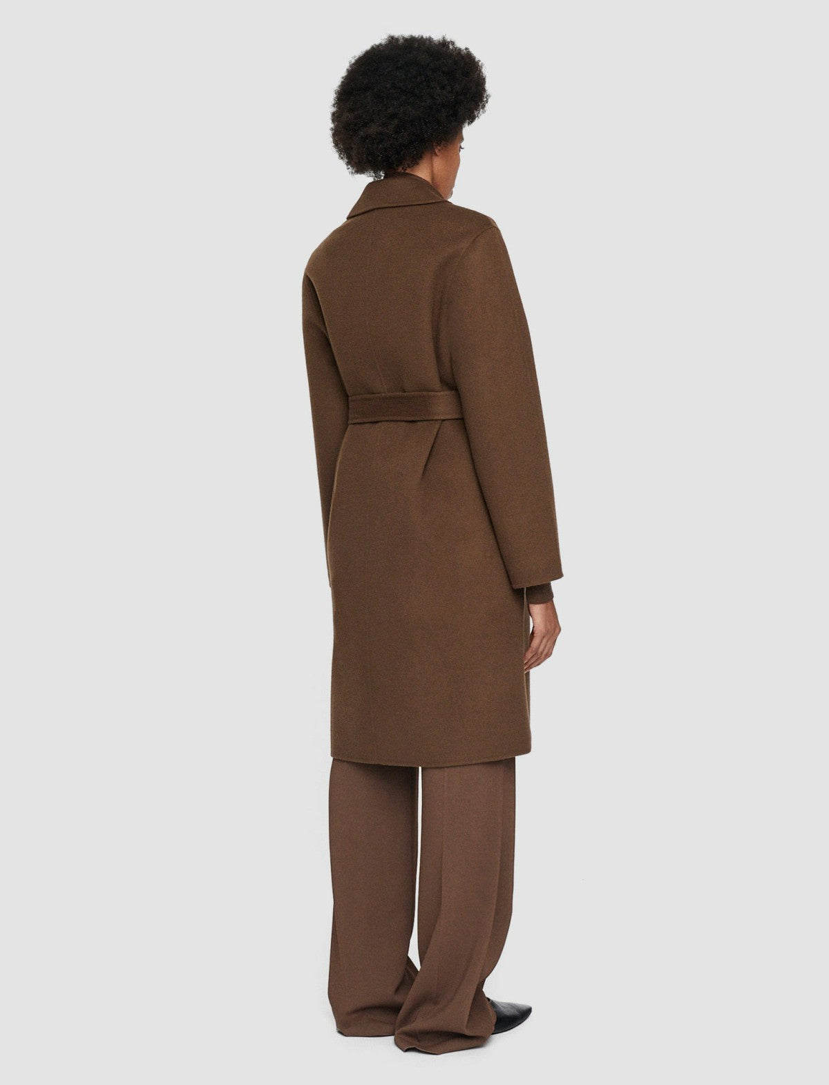 JOSEPH Fashion Women Double Face Cashmere Cenda Long Coat Arabica