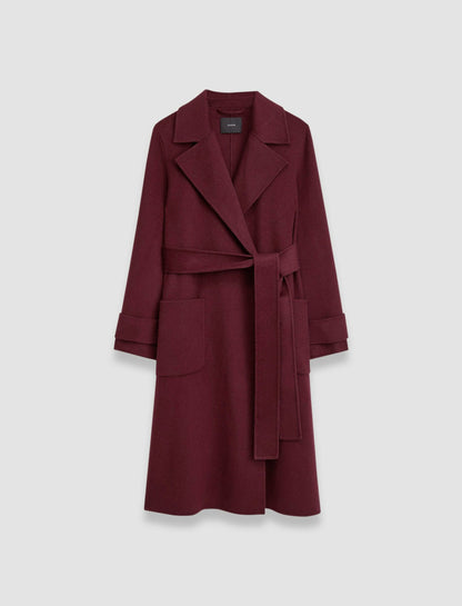 JOSEPH Fashion Women Arline Double Face Cashmere Coat Merlot
