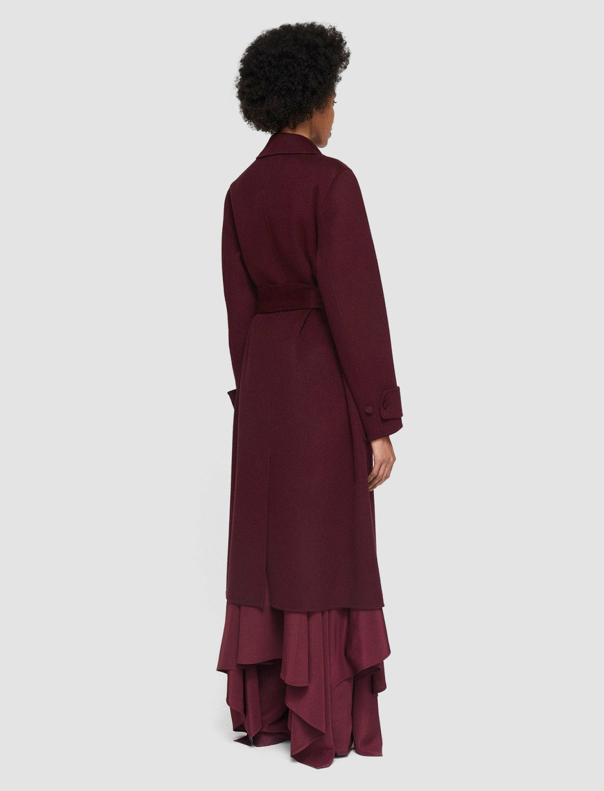JOSEPH Fashion Women Arline Double Face Cashmere Coat Merlot