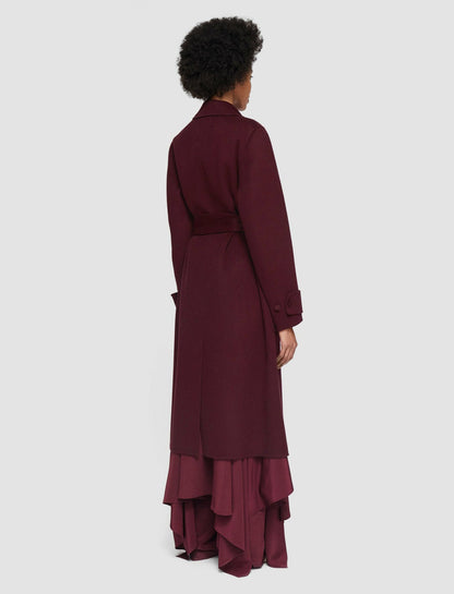 JOSEPH Fashion Women Arline Double Face Cashmere Coat Merlot