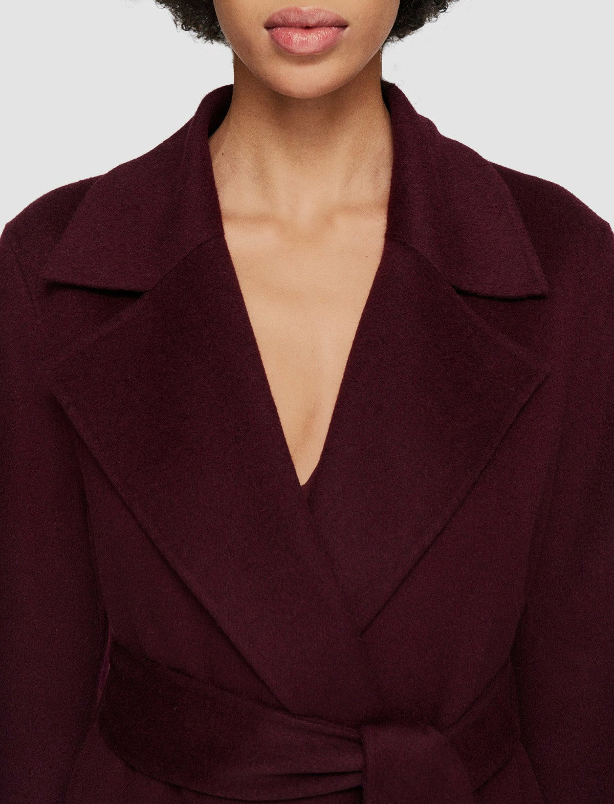JOSEPH Fashion Women Arline Double Face Cashmere Coat Merlot