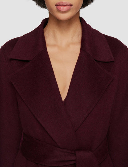 JOSEPH Fashion Women Arline Double Face Cashmere Coat Merlot