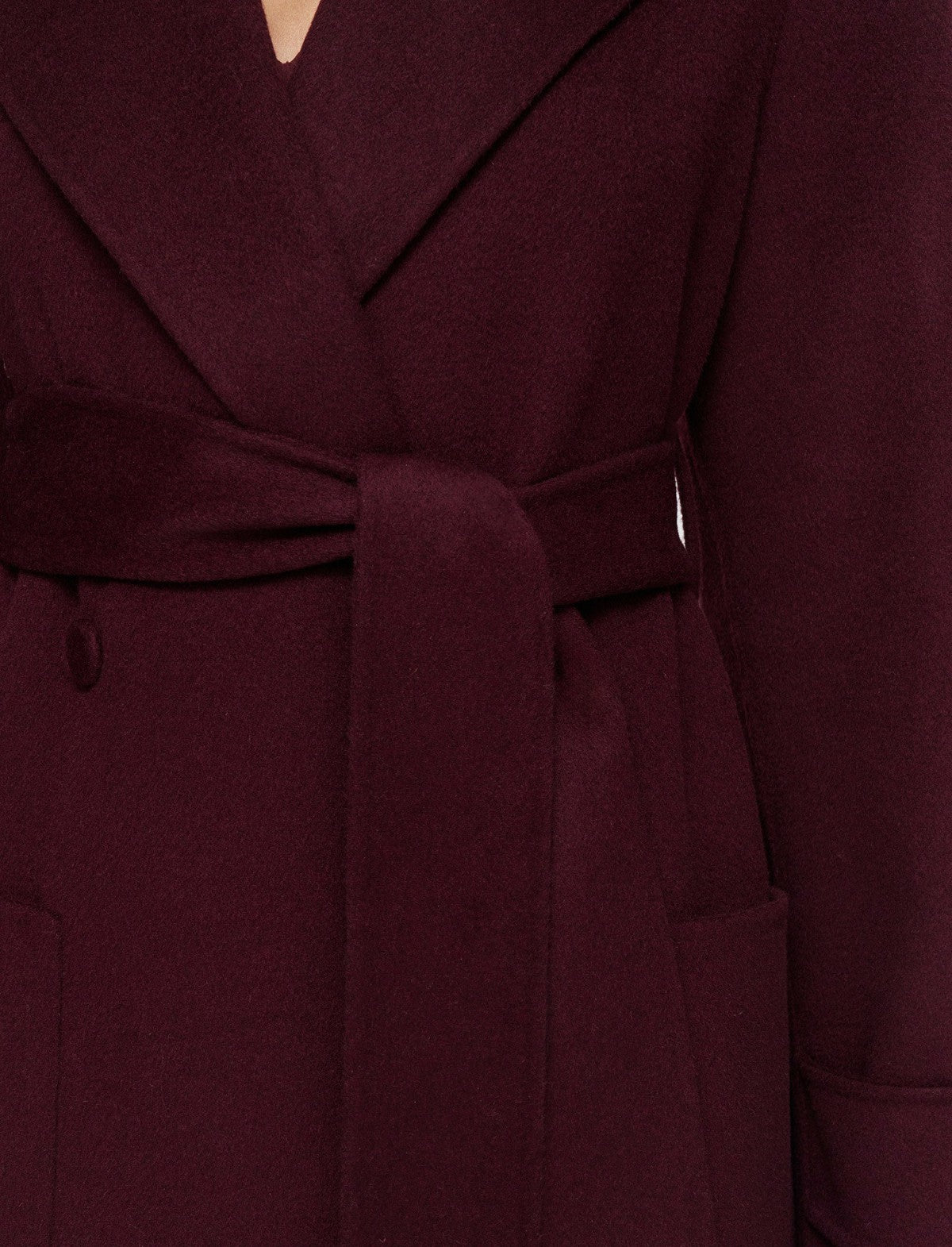 JOSEPH Fashion Women Arline Double Face Cashmere Coat Merlot