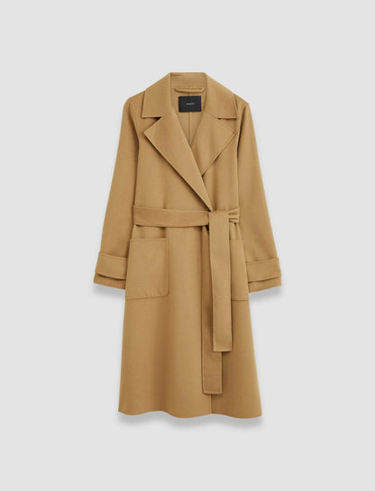 JOSEPH Fashion Women Arline Double Face Cashmere Coat Oak