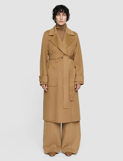 JOSEPH Fashion Women Arline Double Face Cashmere Coat Oak