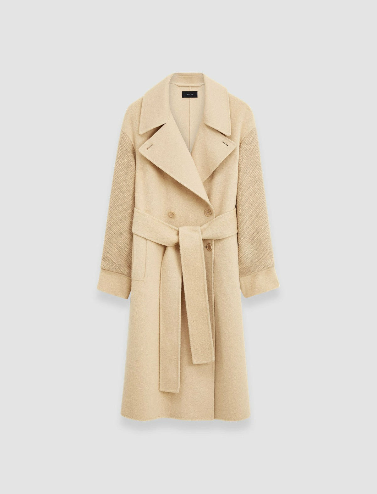 JOSEPH Fashion Women Double Face Yak Blend Thomas Coat Champagne