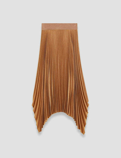 JOSEPH Fashion Women Pleated Flannel Ade Skirt Coral Melange