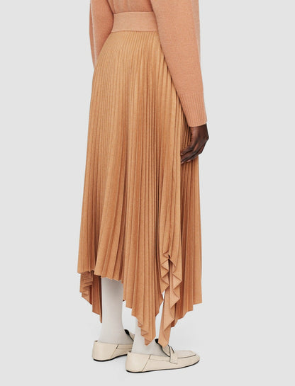 JOSEPH Fashion Women Pleated Flannel Ade Skirt Coral Melange