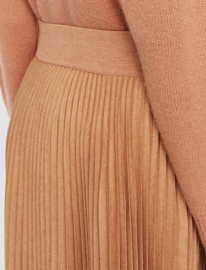 JOSEPH Fashion Women Pleated Flannel Ade Skirt Coral Melange