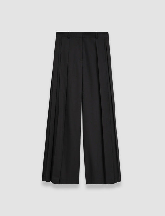 JOSEPH Fashion Women Joseph Plissé Mericourt Trousers Black