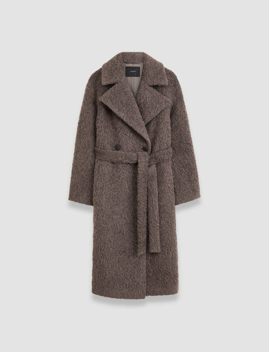 JOSEPH Fashion Women Alpaca Blanket Chalon Coat Carob
