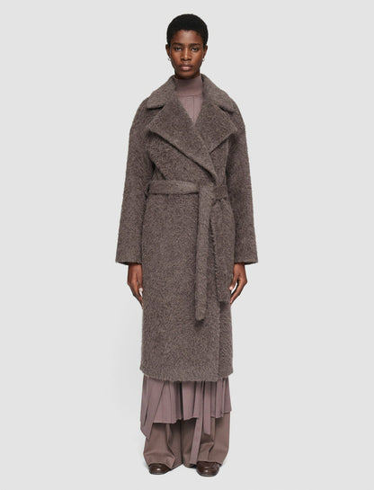 JOSEPH Fashion Women Alpaca Blanket Chalon Coat Carob