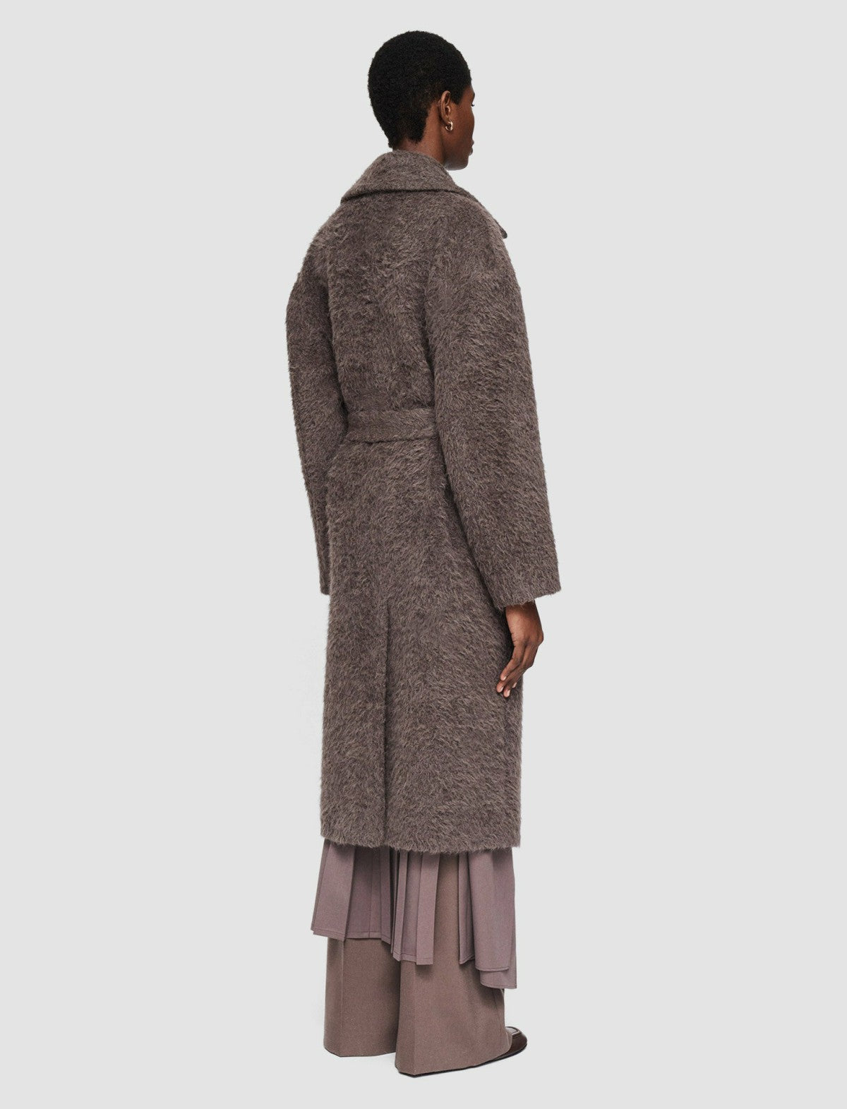 JOSEPH Fashion Women Alpaca Blanket Chalon Coat Carob
