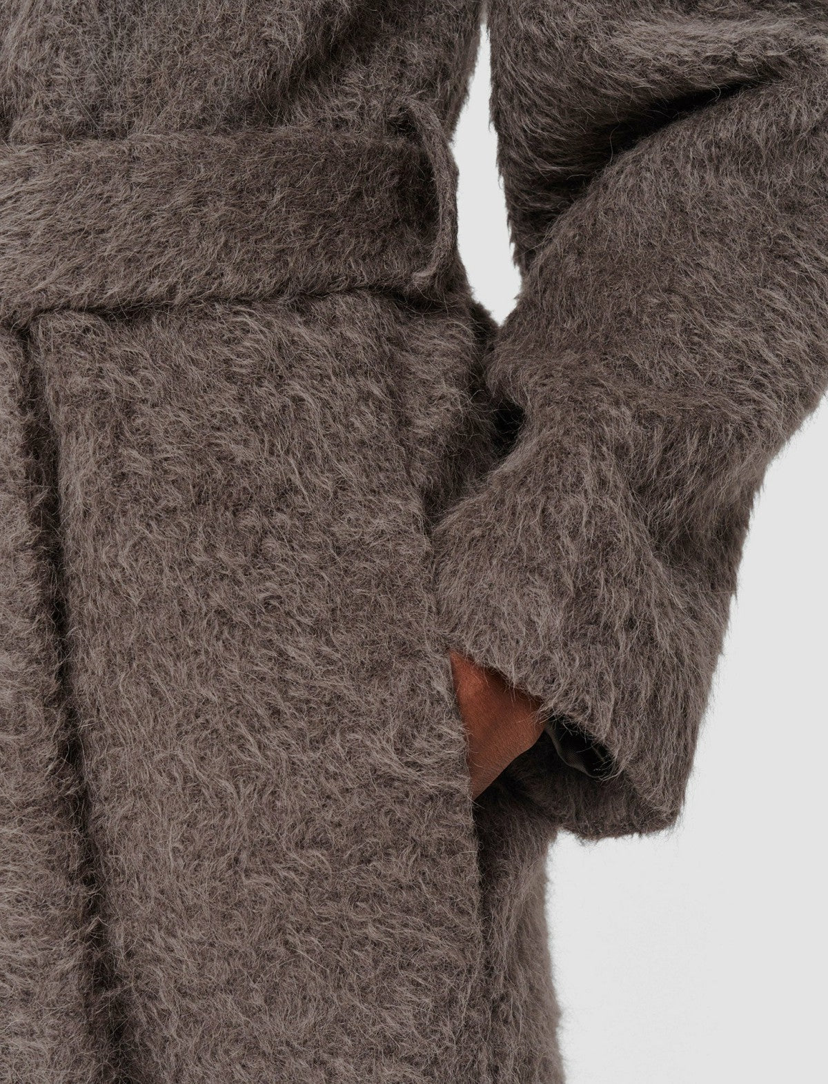 JOSEPH Fashion Women Alpaca Blanket Chalon Coat Carob