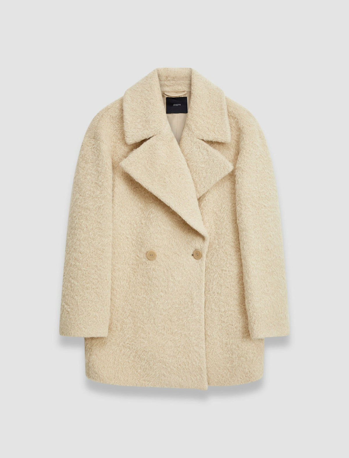 JOSEPH Fashion Women Alpaca Blanket Marin Coat Champagne