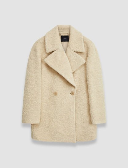 JOSEPH Fashion Women Alpaca Blanket Marin Coat Champagne