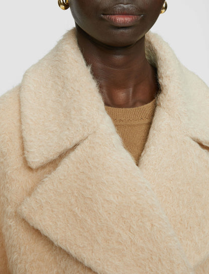 JOSEPH Fashion Women Alpaca Blanket Marin Coat Champagne