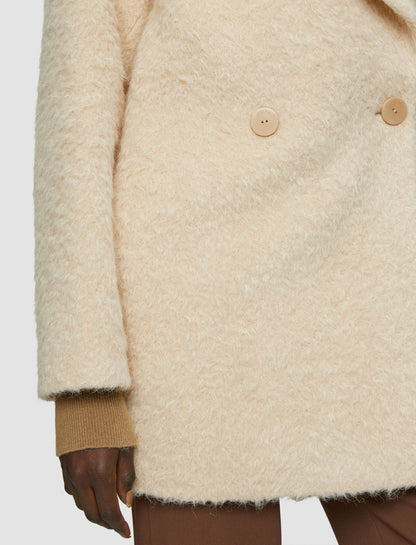 JOSEPH Fashion Women Alpaca Blanket Marin Coat Champagne