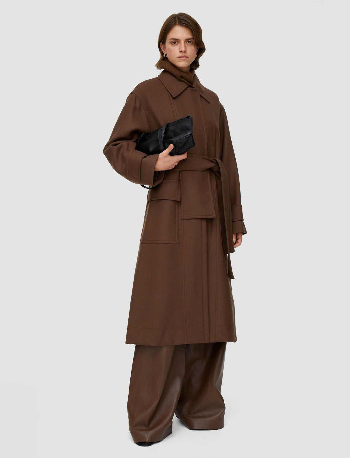 JOSEPH Fashion Women Heritage Wool Louise Coat Arabica