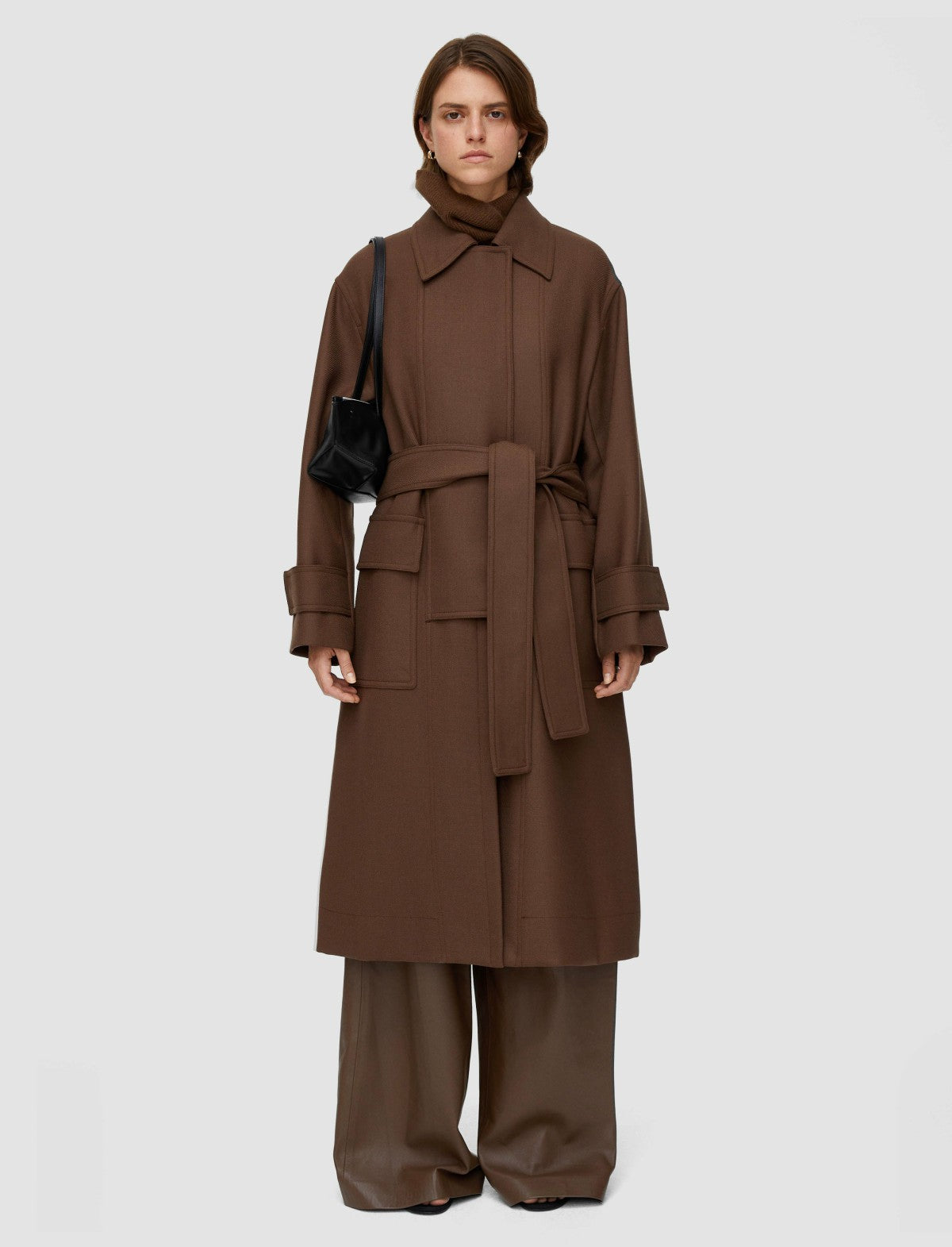 JOSEPH Fashion Women Heritage Wool Louise Coat Arabica