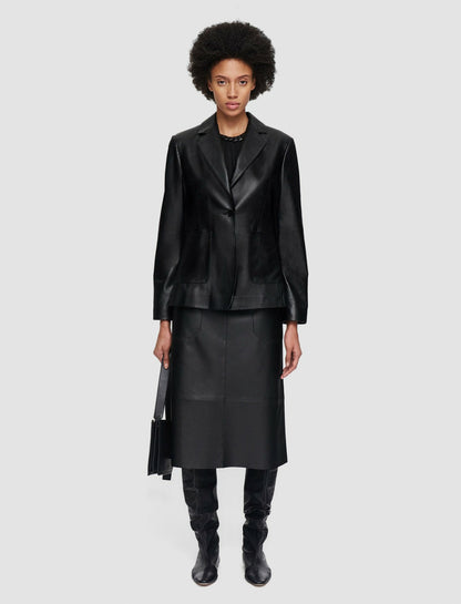 JOSEPH Fashion Women Glenview Nappa Leather Jacket Black