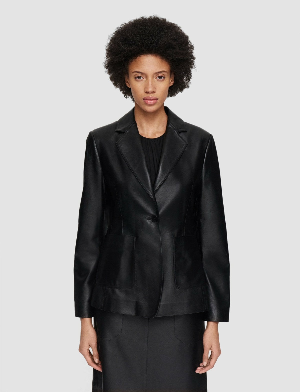 JOSEPH Fashion Women Glenview Nappa Leather Jacket Black