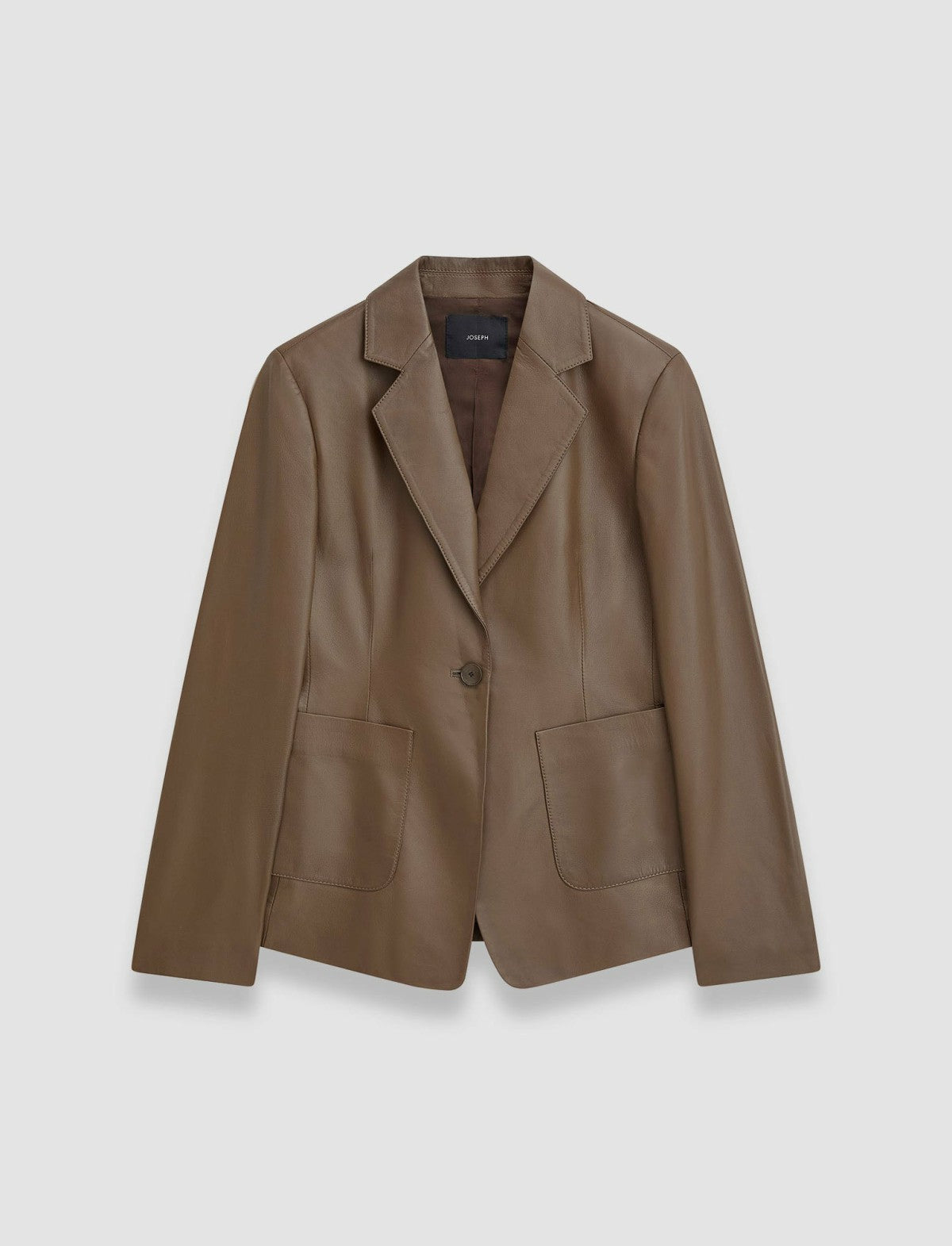 JOSEPH Fashion Women Glenview Nappa Leather Jacket Arabica
