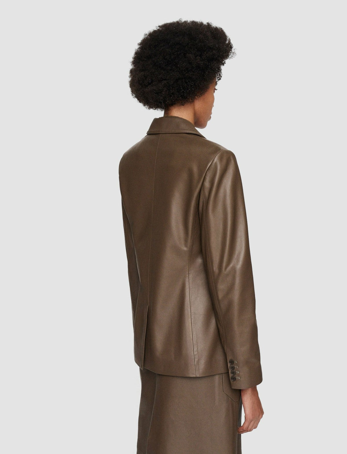 JOSEPH Fashion Women Glenview Nappa Leather Jacket Arabica