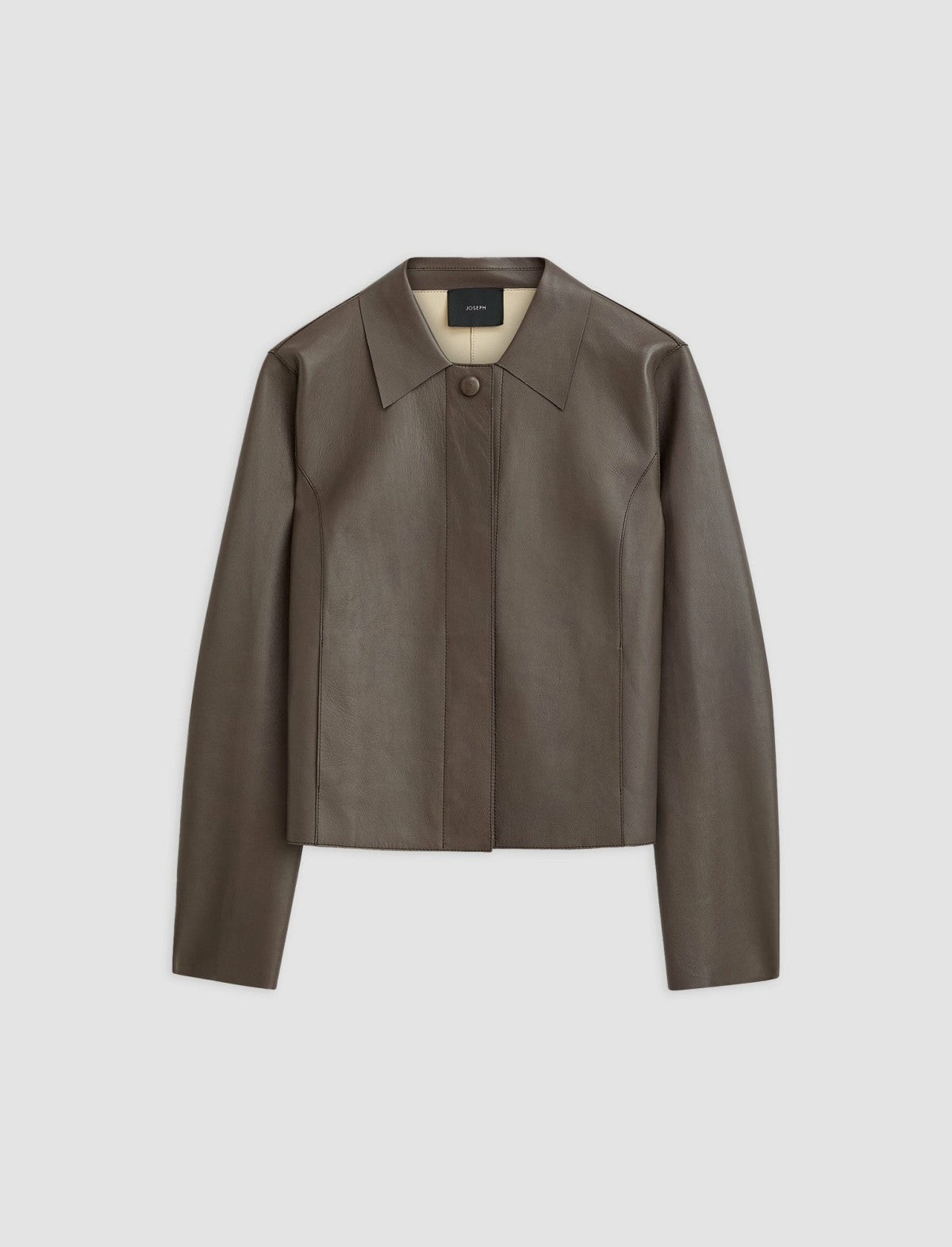 JOSEPH Fashion Women Bonded Leather Jose Jacket Carob