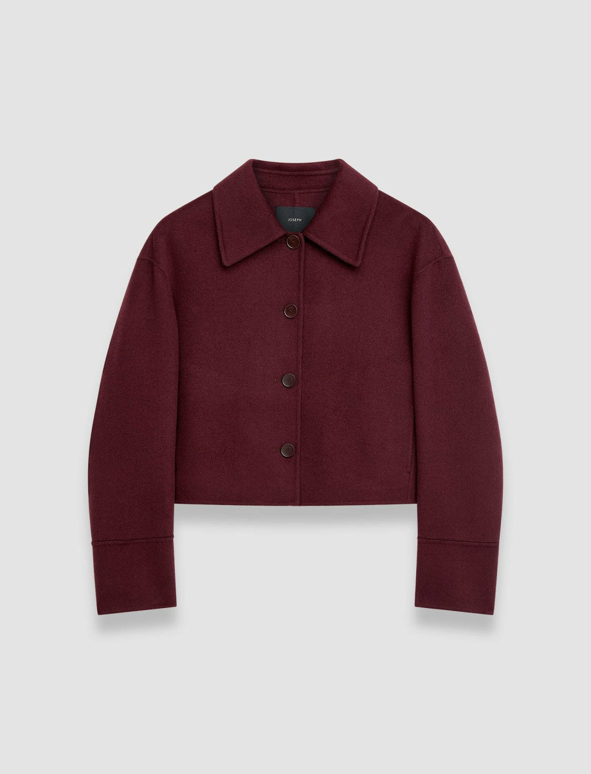 JOSEPH Fashion Women Double Face Cashmere Gerrard Jacket Merlot