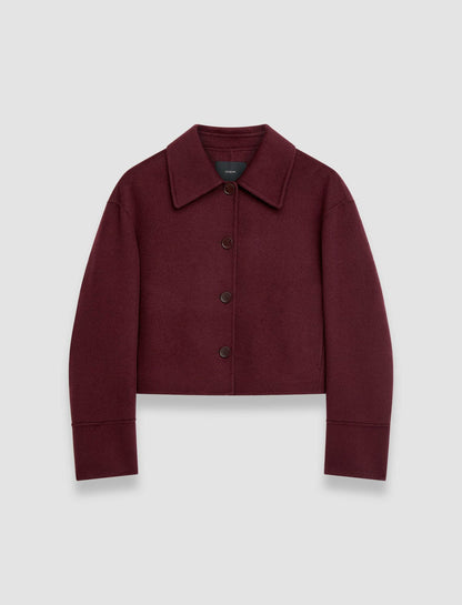 JOSEPH Fashion Women Double Face Cashmere Gerrard Jacket Merlot