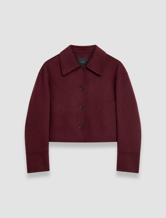 JOSEPH Fashion Women Double Face Cashmere Gerrard Jacket Merlot