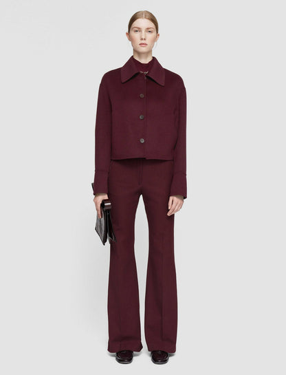 JOSEPH Fashion Women Double Face Cashmere Gerrard Jacket Merlot